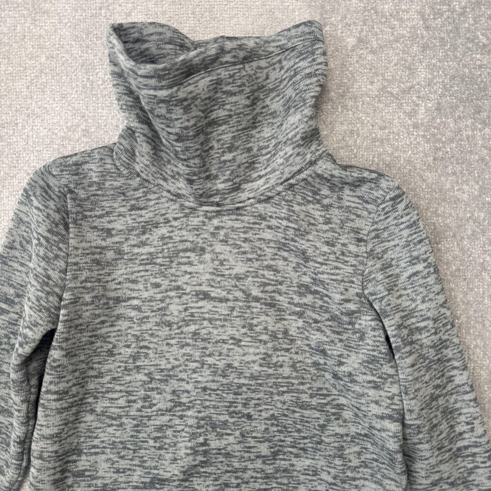 Lands' End Sweatshirt Womens Small Gray Cowl Neck Fleece Tunic Pullover Top - Picture 2 of 8